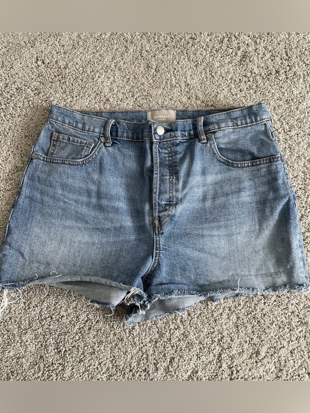 Everlane Cheeky Short Jean Shorts Cotton Button Closure Women’s Size 33